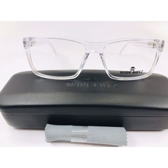 New Wide Guyz Crystal BULLDOG Eyeglasses 57mm for The Stylish Large Man - Picture 2 of 12